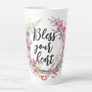 Tasse Latte Bénissez votre coeur