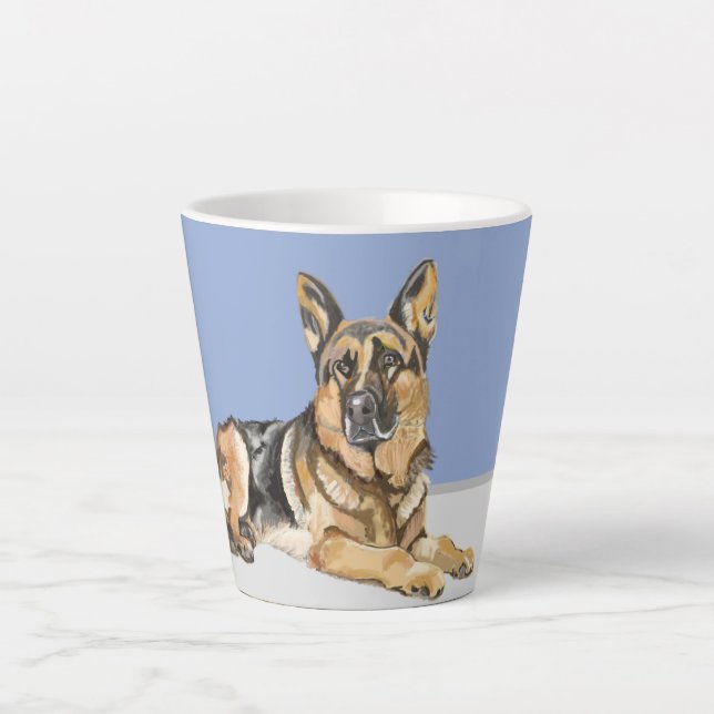 Tasse Latte berger allemand, alsacien (Devant)