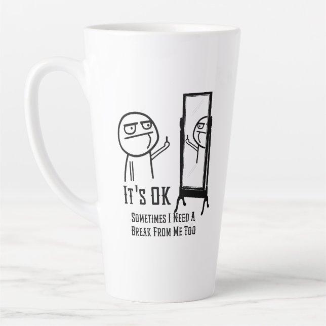 Tasse Latte Besoin d'une pause (Gauche)