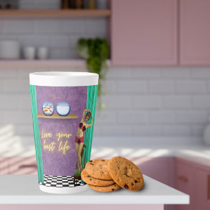 Tasse Latte Best Life Funky Vintage Kitsch