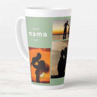 Tasse Latte Best Mama Ever Custom Photo Gift