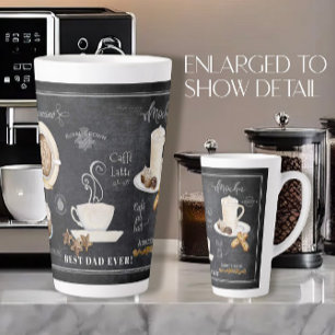 Tasse Latte Best Papa Chalkboard Typographie Café n Chocolat