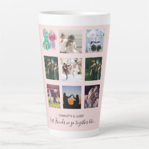 Tasse Latte BFF Photo Collage Jellyfish Octopus Cadeau personn