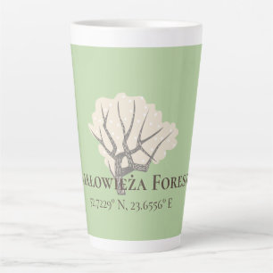 Tasse Latte Białowieża Forêt Latitude & Longitude