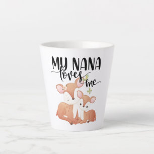 Tasse Latte Biche et Faon Ma Nana m'aime