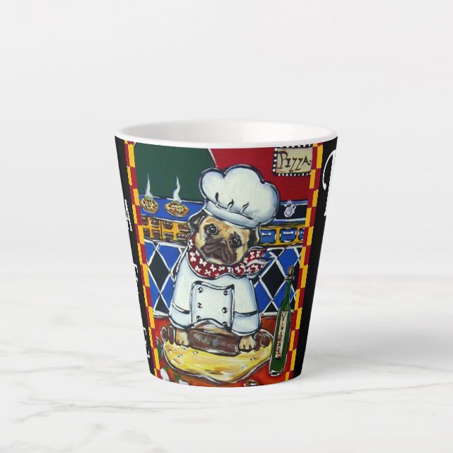 TASSE LATTE BICHON LILAS (Devant)