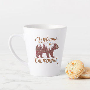 Tasse Latte Bienvenue à l'ours de Californie
