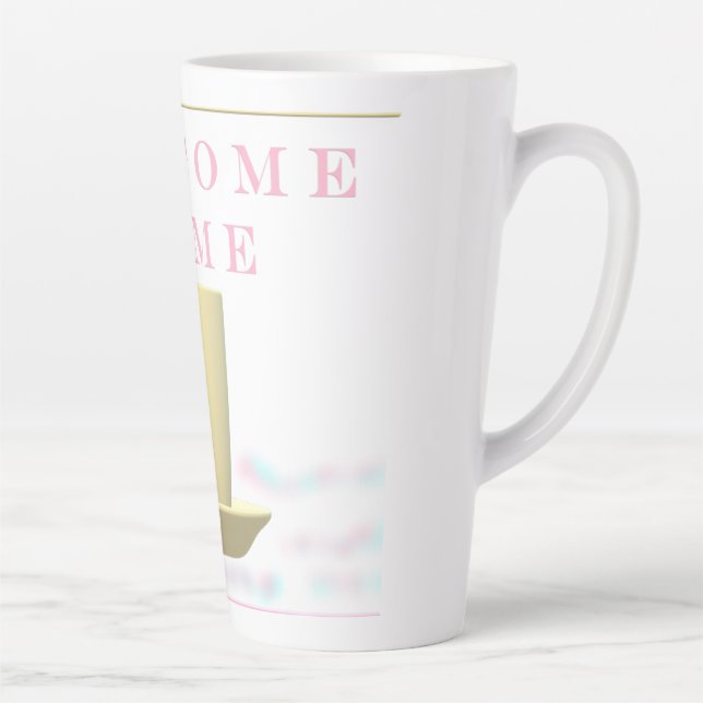 TASSE LATTE BIENVENUE MAISON CONCEPTION DE TEACUP DANS LES COU (Droite)