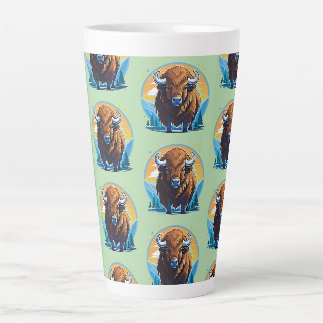 Tasse Latte bison d'Amérique (Devant)