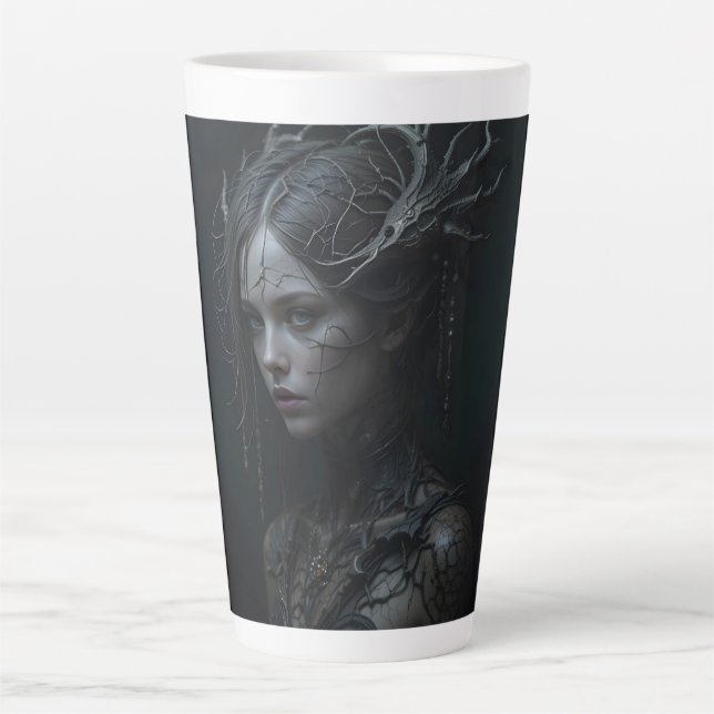 Tasse Latte Black Gothic Girl (Devant)