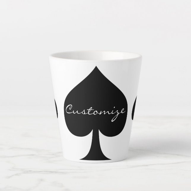 Tasse Latte Black Queen of Spades Black Thunder_Cove (Devant)
