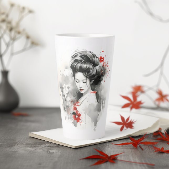 Tasse Latte Black Red Geisha (Créateur téléchargé)