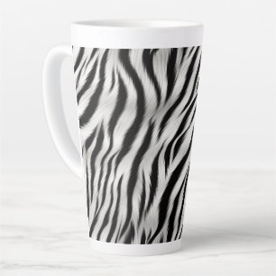 Tasse Latte Black White Zebra Imprimer Animal