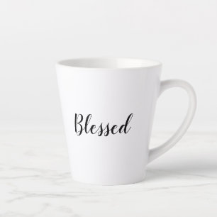 Tasse Latte Blessé noir blanc texte personnalisé texte migno
