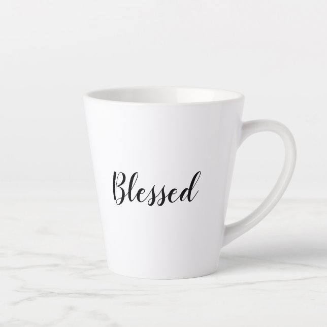Tasse Latte Blessé noir blanc texte personnalisé texte mignon (Droite)