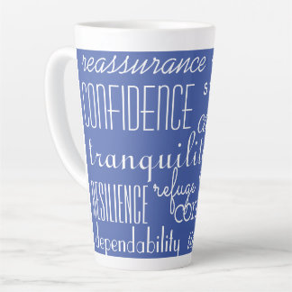 Tasse Latte Bleu classique en mots