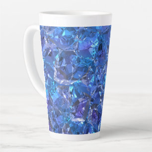 Tasse Latte Bleu cristal et violet