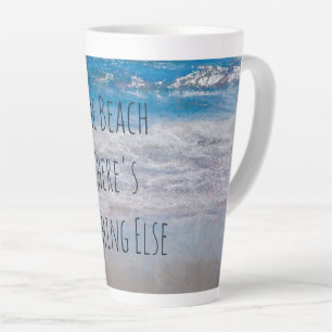 Tasse Latte Bleu de la plage Océan tropical ondulé