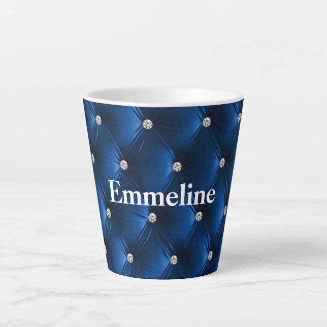 Tasse Latte Bleu doux et chaud Faux Velvet (Devant)