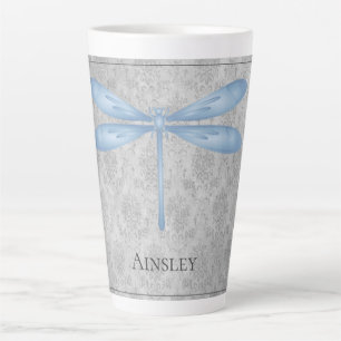 Tasse Latte Bleu Dragonfly Damas