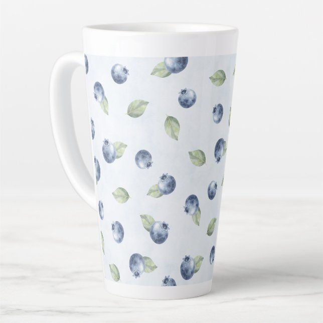 Tasse Latte Bleu Myrtilles Fruit   (Angle gauche)