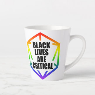 Tasse Latte BLM Black Lives are Critical [LGBTQ+]