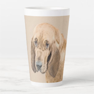 Tasse Latte Bloodhound Peinture - Joli chien d'origine art
