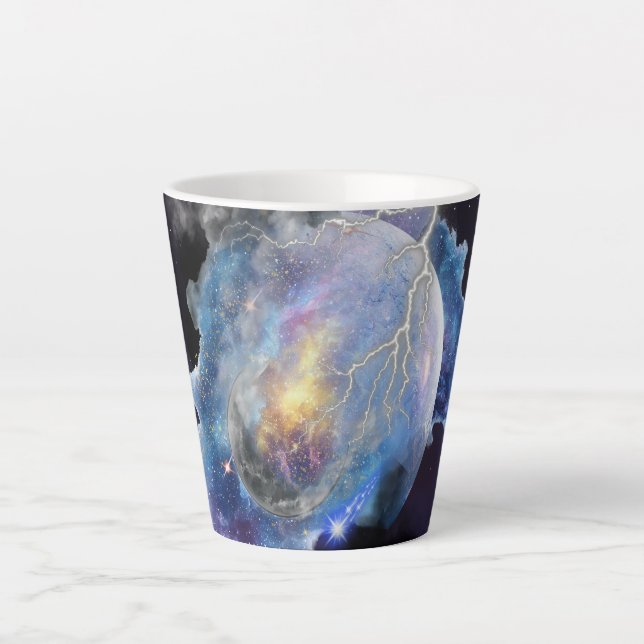TASSE LATTE BLOOM CÉLESTE -  (Devant)