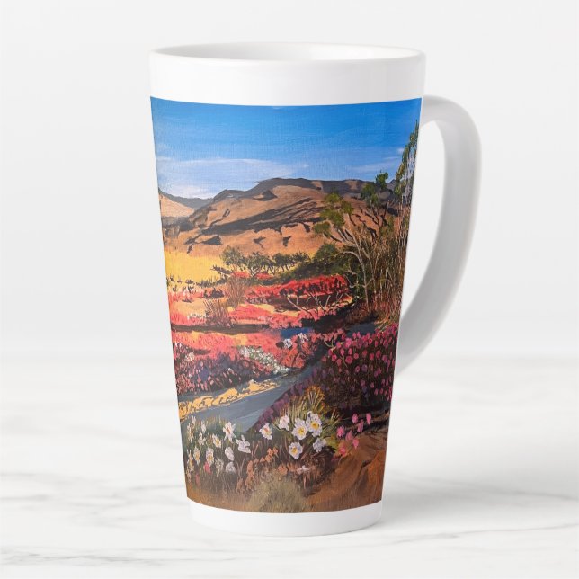 Tasse Latte Bloom du désert, par Gary Poling (Angle droit)