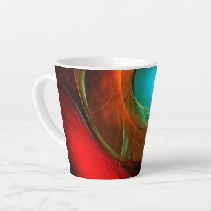 Tasse Latte Blue Eye Moderne Abstrait Art Cool Motif #16