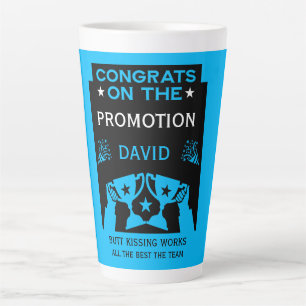 Tasse Latte Blue Félicitations Pour La Promotion De L'Emploi