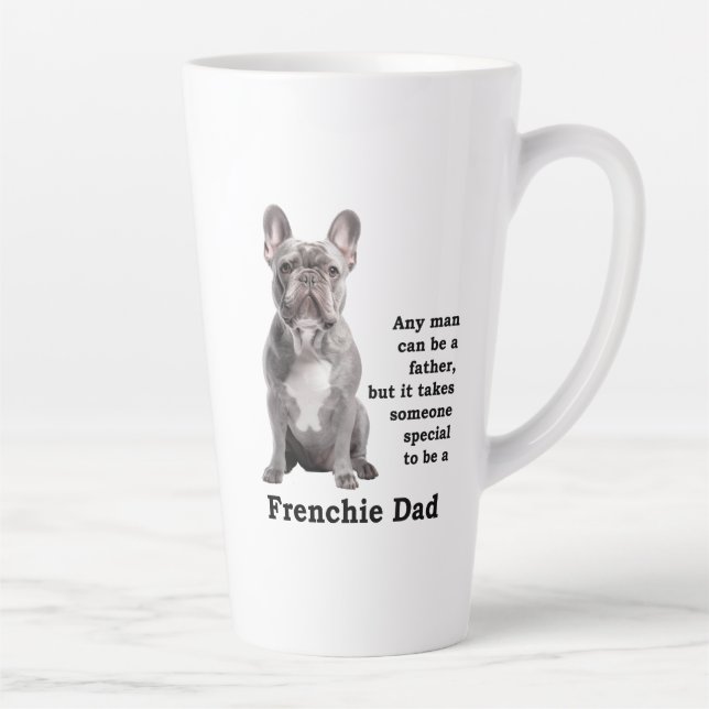 Tasse Latte Blue Frenchie Papa (Droite)