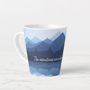 Tasse Latte Blue Mountain Reflections Design Latte Cup