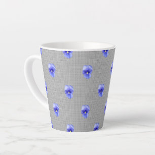 Tasse Latte Blue Pansy