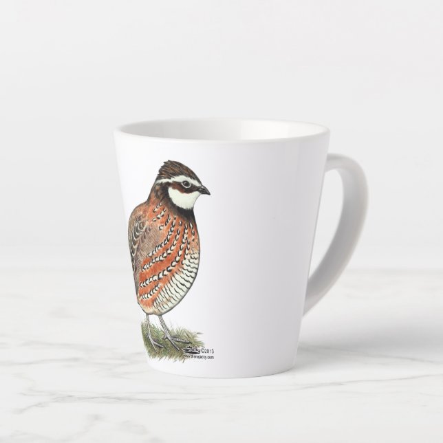 Tasse Latte Bobwhite Quail (Angle droit)
