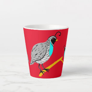 Tasse Latte Bobwhite Quail à gorge bleue Thunder_Cove