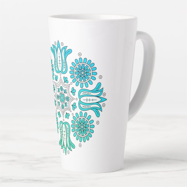 Tasse Latte Boho Folk (Angle droit)
