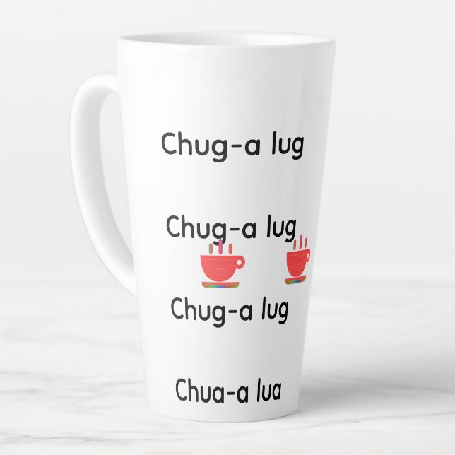 Tasse Latte Boire Cul Sec  (Angle gauche)