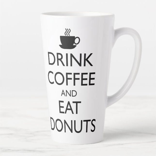 TASSE LATTE BOIRE DU CAFÉ ET MANGER DES DONUTS (Droite)