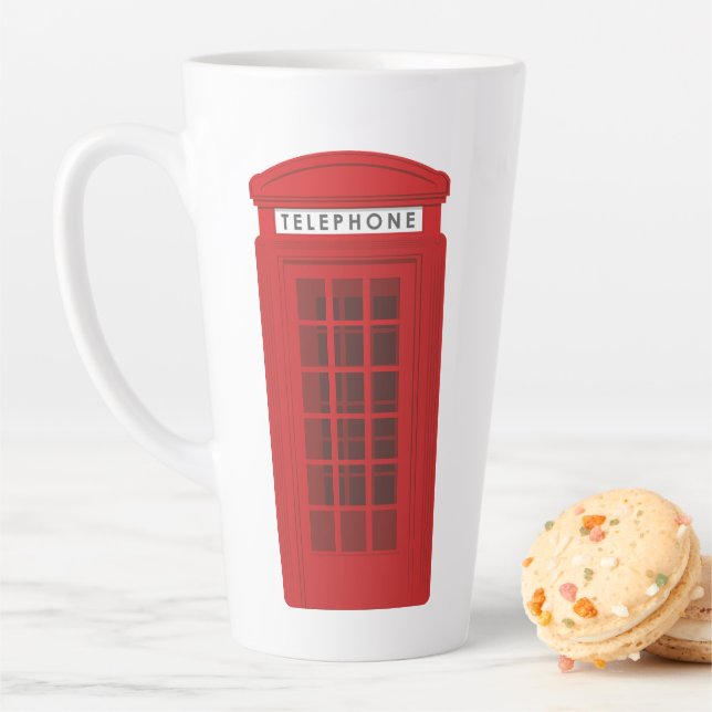 Tasse Latte Boîte Téléphonique (En situation)