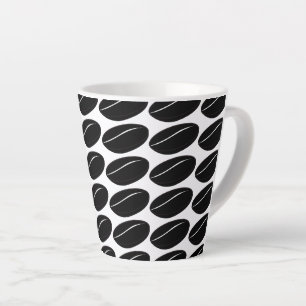 Tasse Latte Bol de café noir Bean – Design de café minimaliste