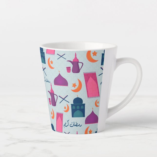 Tasse Latte Bon Motif du Ramadan (Droite)