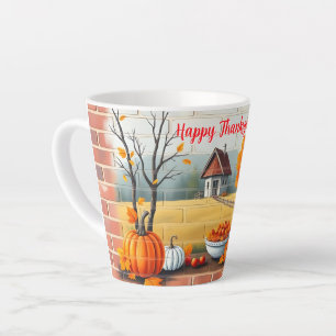 Tasse Latte Bon thanksgiving Moderne Belle Automne