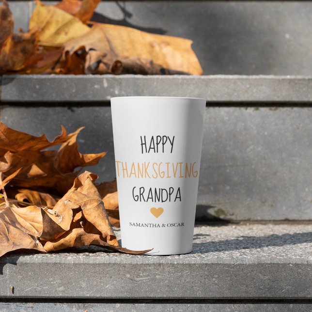 Tasse Latte Bon thanksgiving photo Collage moderne grand-père (Créateur téléchargé)