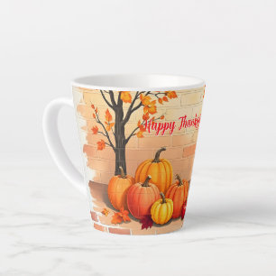 Tasse Latte Bon thanksgiving tendance belle automne