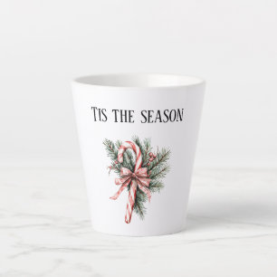 Tasse Latte Bonbon au sapin en canne rouge de Noël