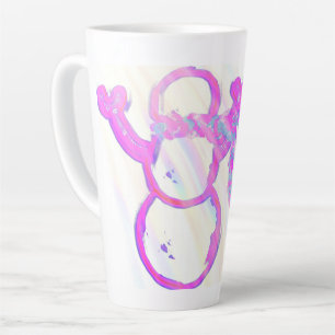 Tasse Latte bonhomme de neige