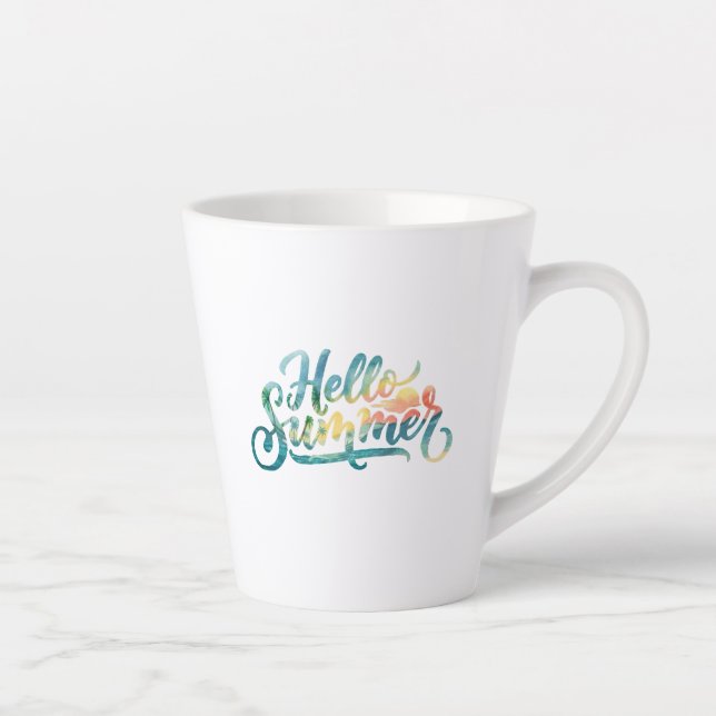 Tasse Latte Bonjour l'été (Droite)