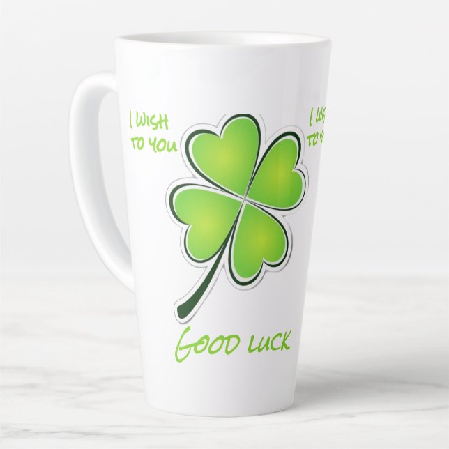 Tasse Latte Bonne chance (Angle gauche)