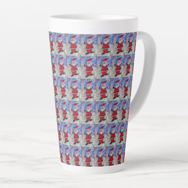 Tasse Latte Bonne Père Noël (Angle droit)